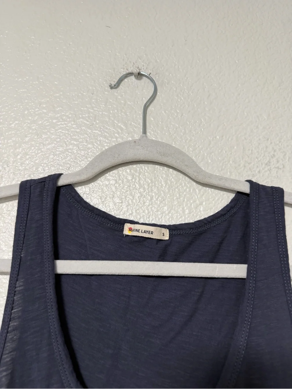 Marine Layer Navy Tank Maxi Dress with Elastic Waist SZ S